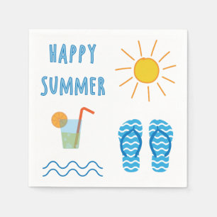 Happy Summer Paper Napkin