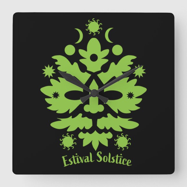 happy summer solstice Midsummer  Square Wall Clock (Front)