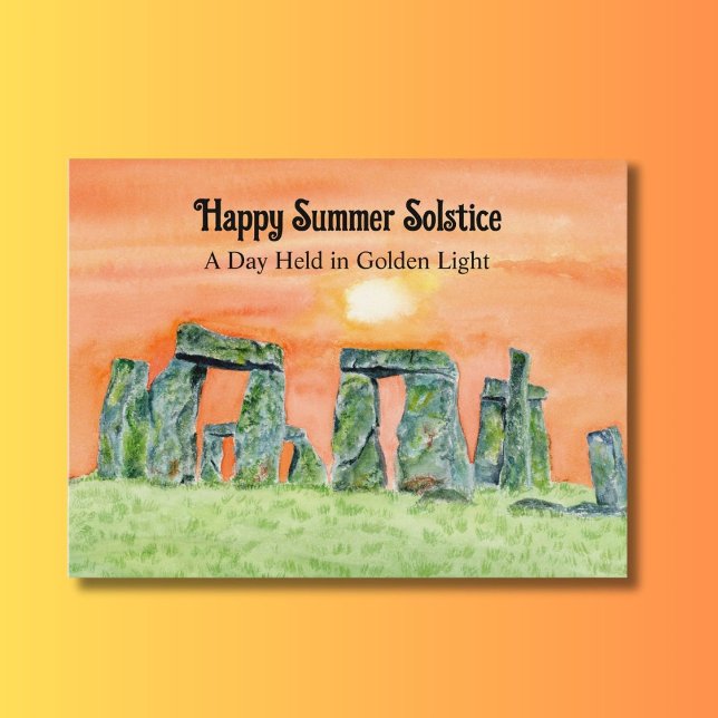 Happy Summer Solstice Stonehenge Postcard (Creator Uploaded)
