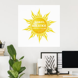 happy summer solstice the longest day of the year poster