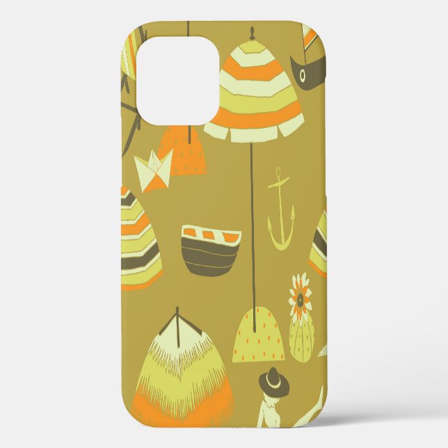 Happy Summertime Fun Seamless Pattern Case-Mate iPhone Case (Back)