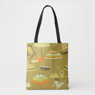 Happy Summertime Seamless Pattern Tote Bag