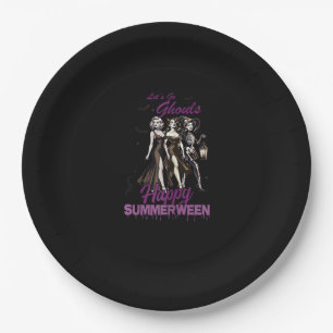Happy Summerween Ghoul Girl Squad Paper Plate