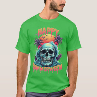 Happy Summerween Skeleton Summer Watermelon Jackol T-Shirt