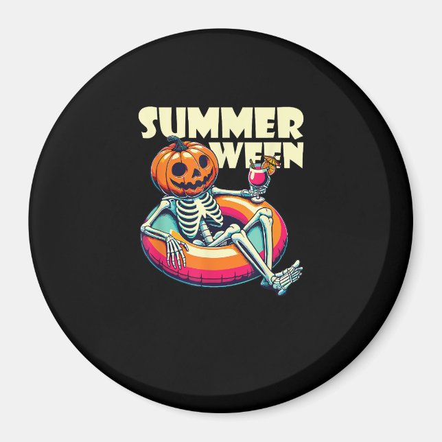 Happy Summerween Summer Halloween Chill Magnet (Front)