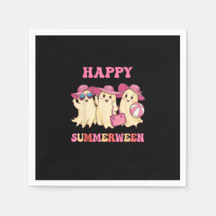 Happy Summerween Summer Halloween Costumes Ghost L Napkin