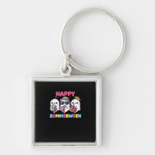 Happy Summerween Summer Halloween Cute Key Ring