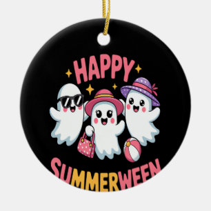 Happy Summerween Summer Halloween Funny Ceramic Tree Decoration