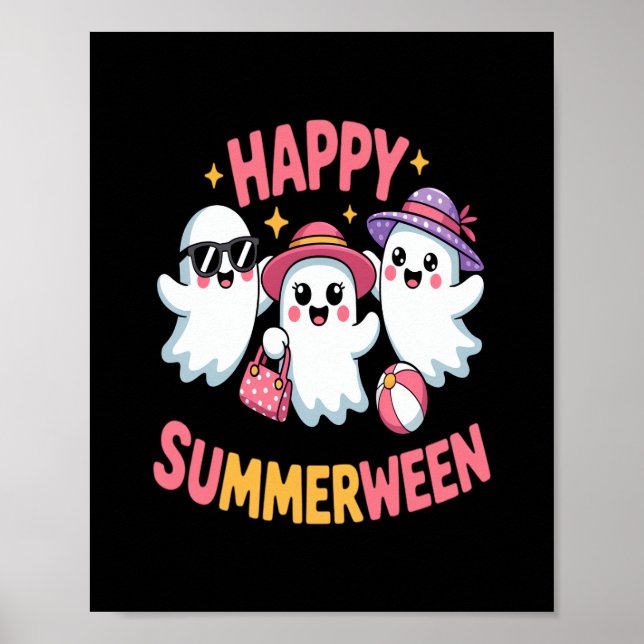 Happy Summerween Summer Halloween Funny Poster (Front)