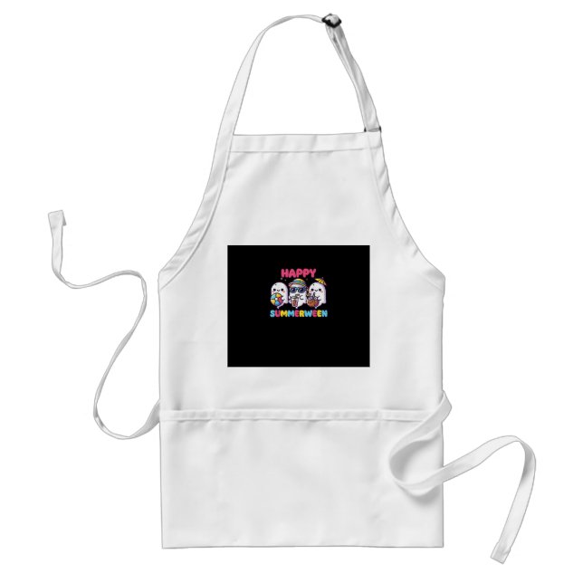 Happy Summerween Summer Halloween Funny Standard Apron (Front)