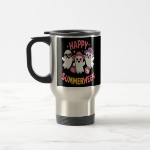 Happy Summerween Summer Halloween Funny Travel Mug