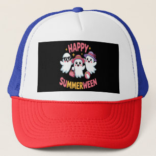 Happy Summerween Summer Halloween Funny Trucker Hat