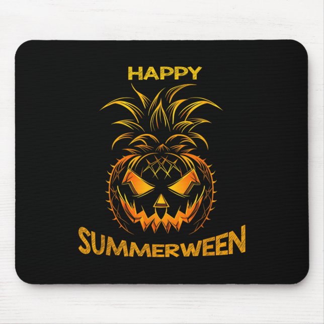 Happy Summerween Summer Halloween Jack O Lantern P Mouse Mat (Front)