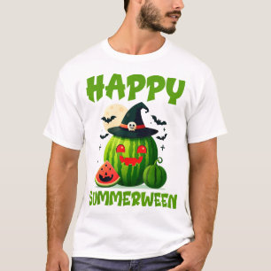 Happy Summerween Summer Watermelon Jack O Lantern T-Shirt