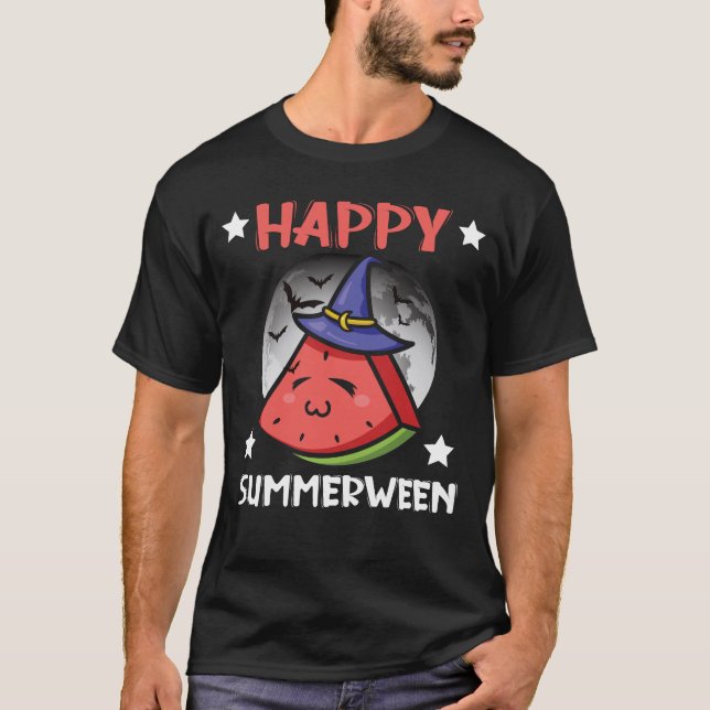 Happy Summerween Summer Watermelon Jack T-Shirt (Front)