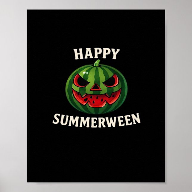 Happy Summerween Watermelon Jack O’ Lantern – Funn Poster (Front)