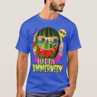 Happy Summerween Watermelon Jack O Lantern Summer  T-Shirt