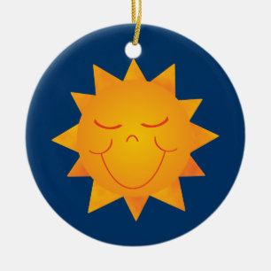 Happy Sun Ceramic Tree Decoration