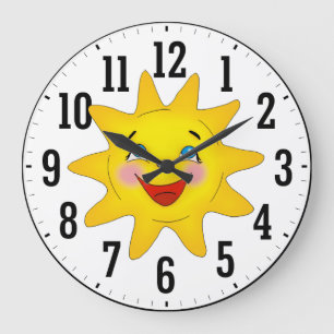 Happy Sun Cool Gifts Large Clock