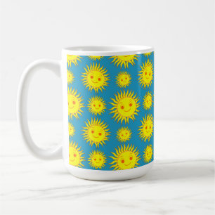 Happy Sun Face Drawing Coffee Mug