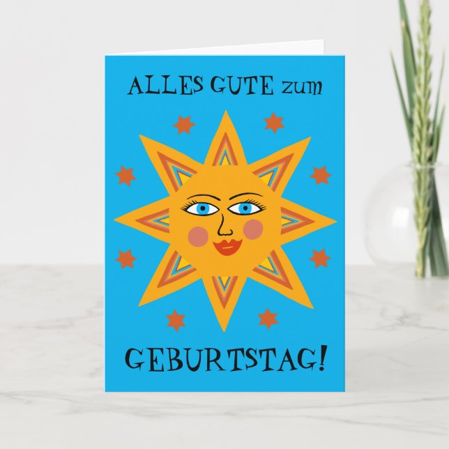 Happy sun HAPPY Happy Birthday Card (Front)