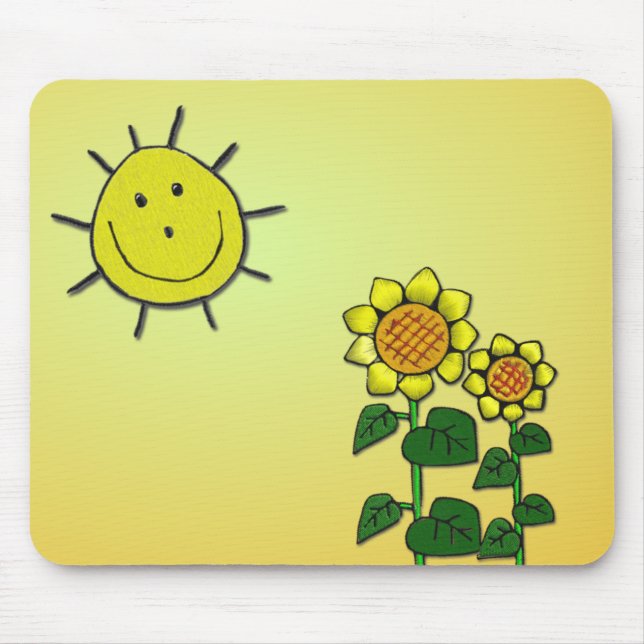 Happy Sun Mouse Mat (Front)