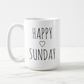 'Happy Sunday' Elegant Charming Uplifting Gift Coffee Mug