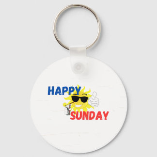 Happy Sunday 🌸 | Stay Blessed & Grateful Key Ring