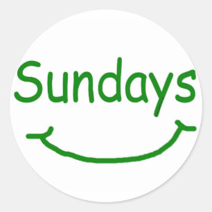 Happy Sundays Classic Round Sticker