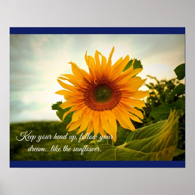 Happy Sunflower Personalised Poster (Front)