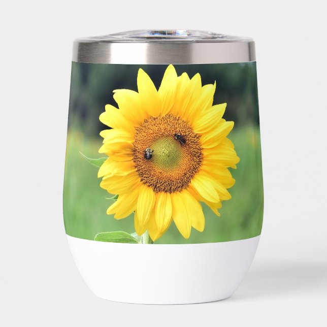 Happy Sunflower Thermal Tumbler (Front)