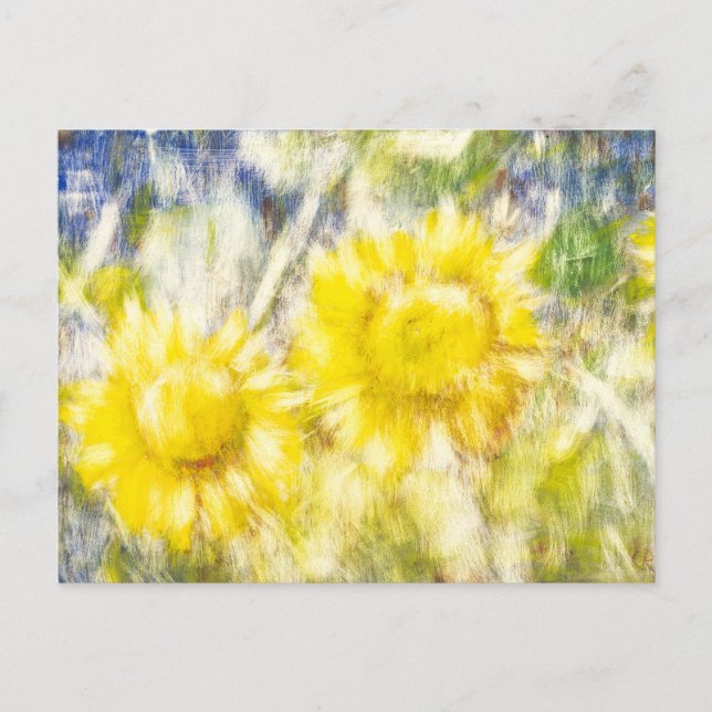 Happy Sunflowers Postcard (Front)