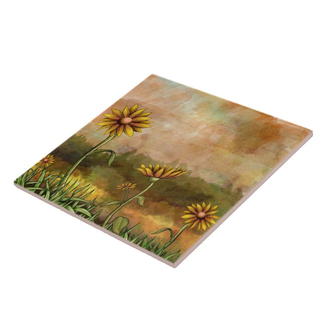 Happy Sunflowers Tile (Side)