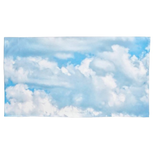 Happy Sunny Clouds Decor Pillowcase (Front-Left)
