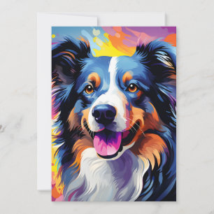 Happy Sunny Puppy Watercolor Announcement