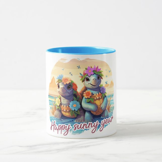 Happy sunny year at last mug (Center)