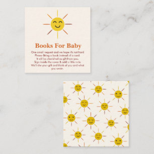 Happy Sunshine Books for Baby Shower Enclosure Card