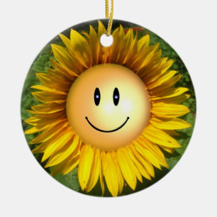 Happy Sunshine Flower Ceramic Tree Decoration