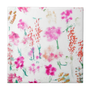 Happy Sunshine Flower Garden Flowers Gifts Tile