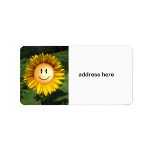 Happy Sunshine Flower Label