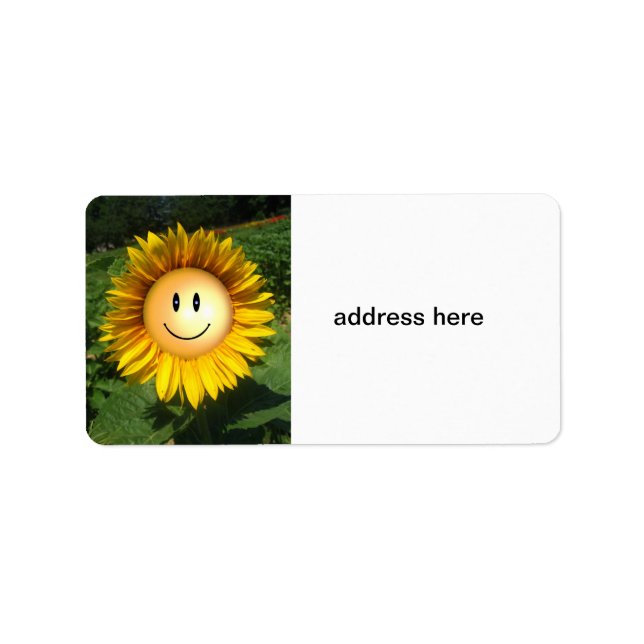 Happy Sunshine Flower Label (Front)