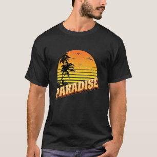 Happy Sunshine Island Paradise Palm Trees Vintage T-Shirt