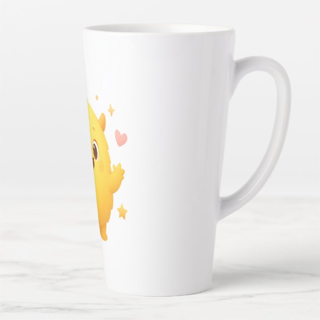 Happy Sunshine Monster Kids Mug — Cheerful Yellow (Right)