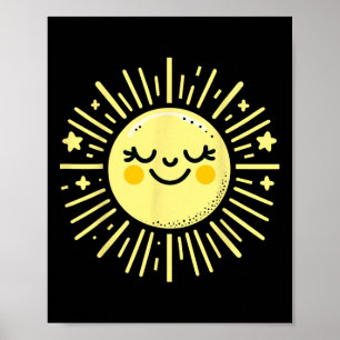 Happy Sunshine Summer Vacation Sun  Poster