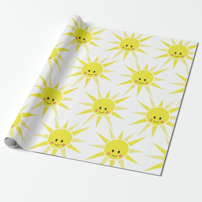 Happy Sunshine Wrapping Paper (Unrolled)