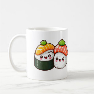 Happy Sushi – Fun Kawaii Food Art Coffee Mug