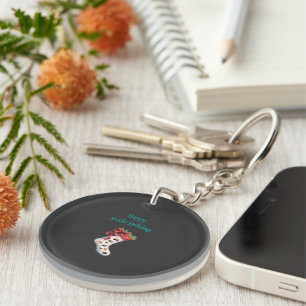 Happy Sushi Holiday Acrylic Keychain