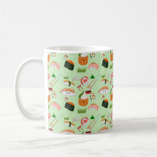  Happy Sushi Kawaii  Coffee Mug