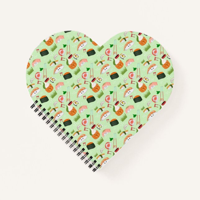 Happy Sushi Kawaii  Notebook (Front)