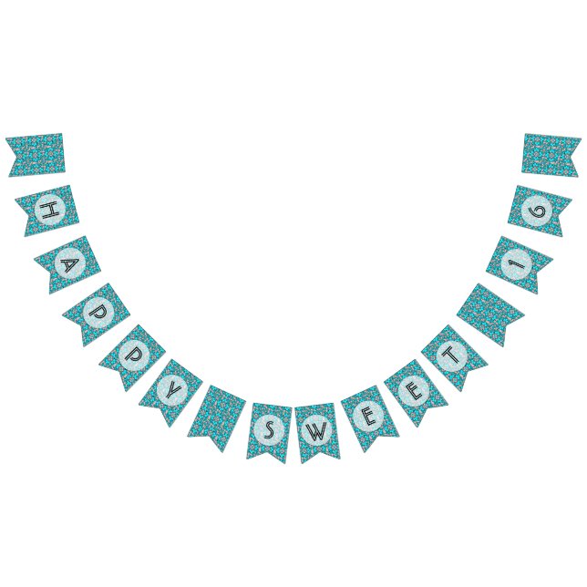 Happy Sweet 16 Birthday Party Bunting (All)